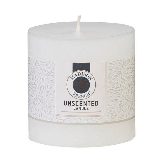 Pillar Candle Unscented White 7cm