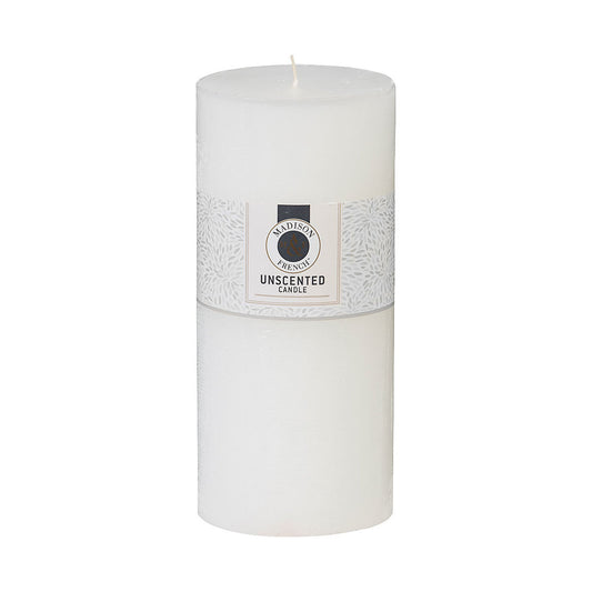 Pillar Candle Unscented White 15cm