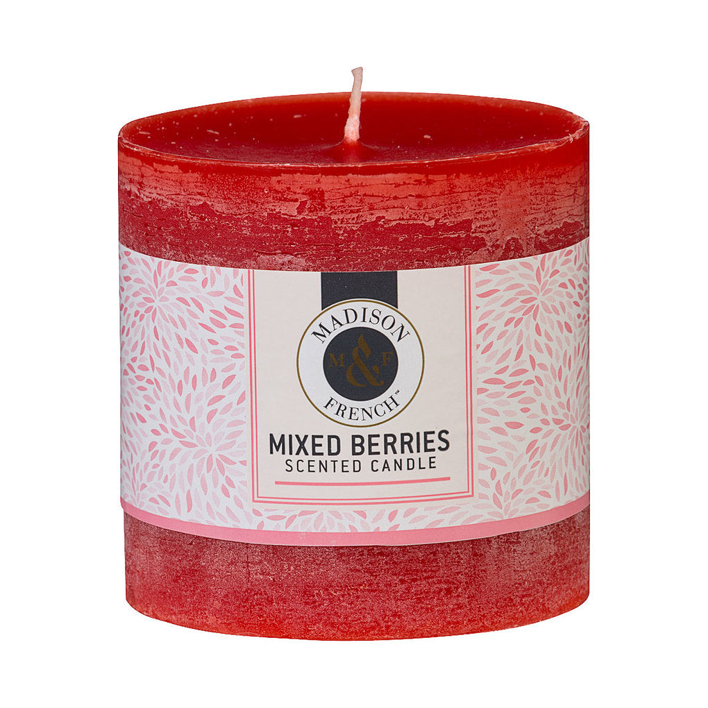 Berry Scented Pillar Candle 7cm | The Reject Shop