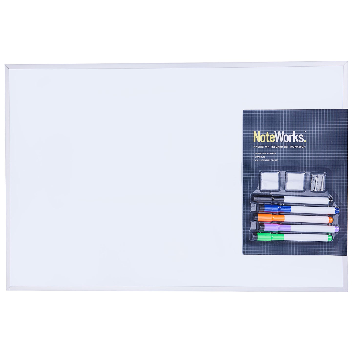 Noteworks Magnetic Whiteboard Set 40x60cm