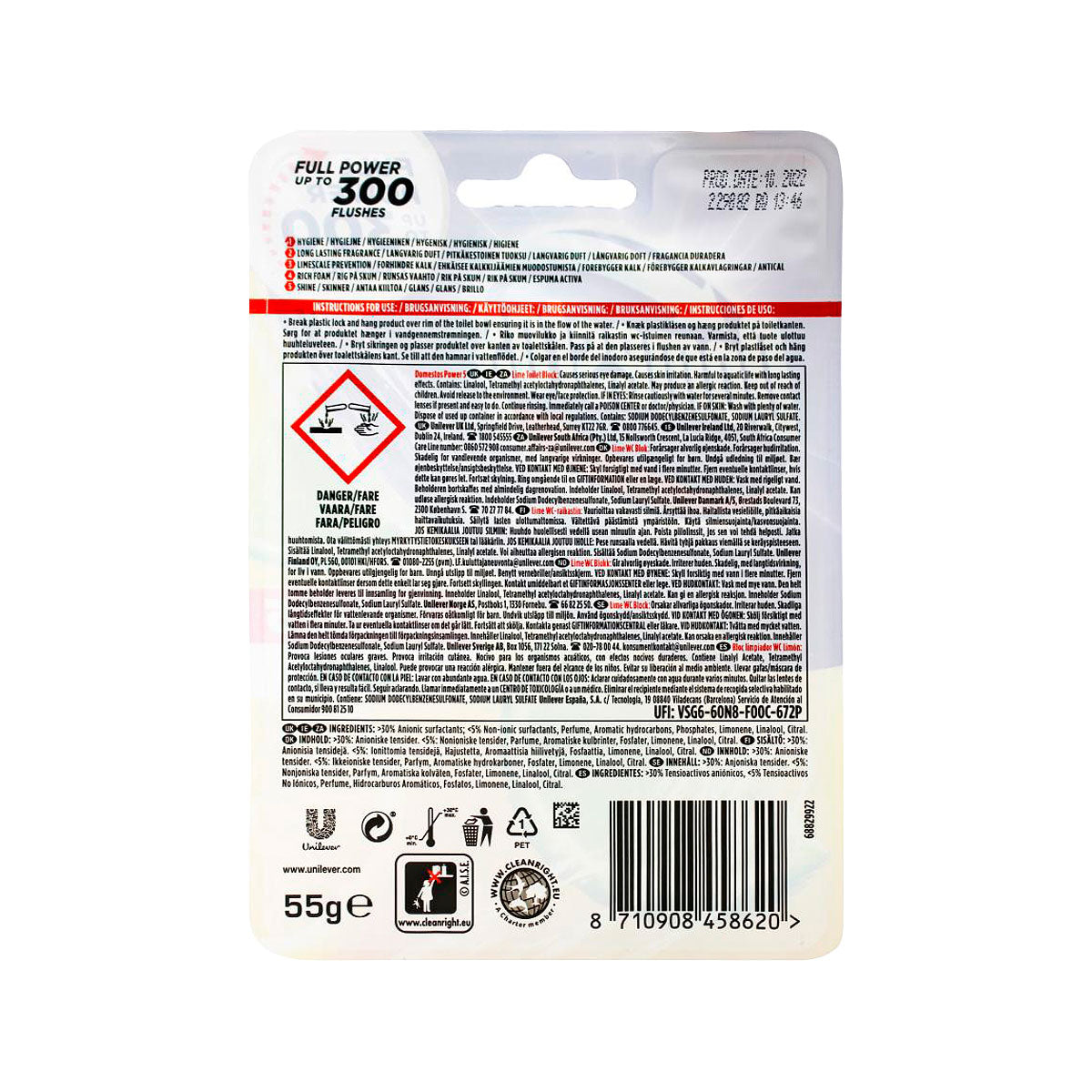 Domestos Cage Power 5 Lime 55g