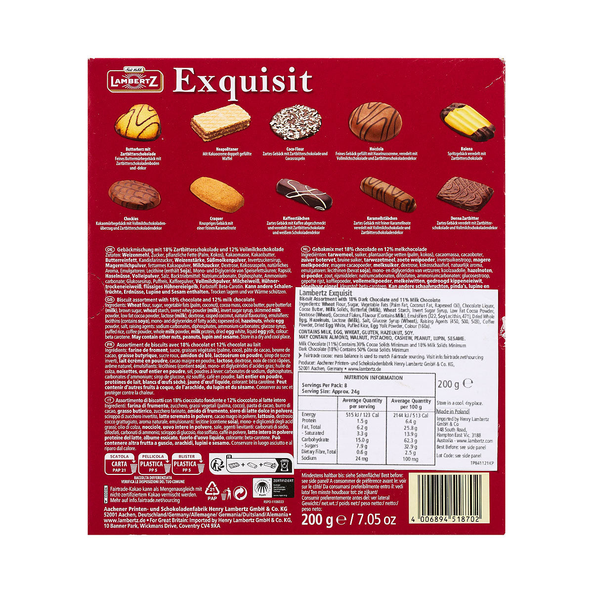 Lambertz Exquisit Assorted Biscuits 200g
