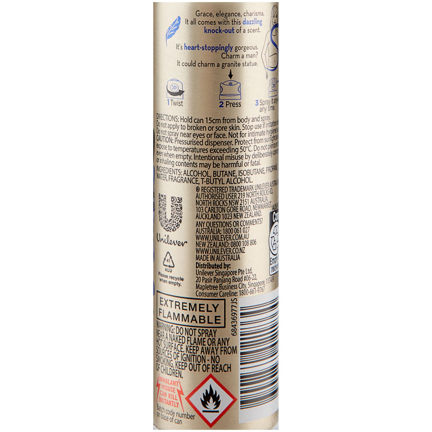 Impulse Into Glamour Body Spray 75mL