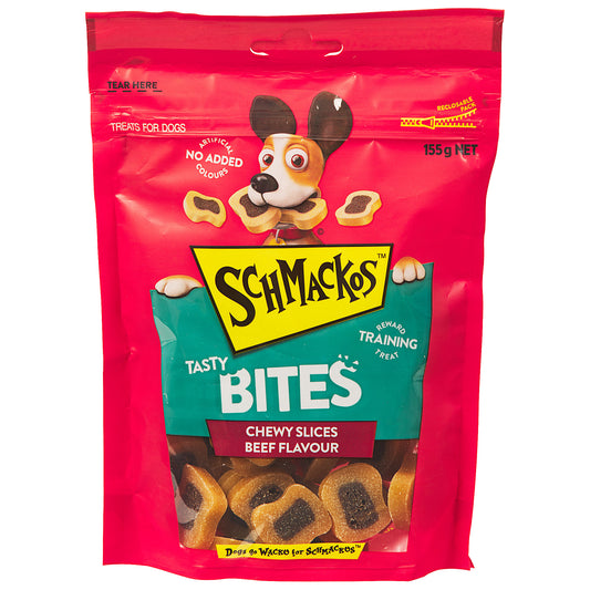 Schmackos Tasty Bites Chewy Beef 155g
