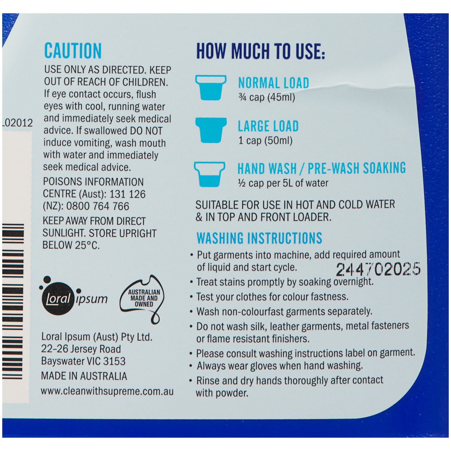 Supreme Laundry Liquid Ultra Fresh 2L