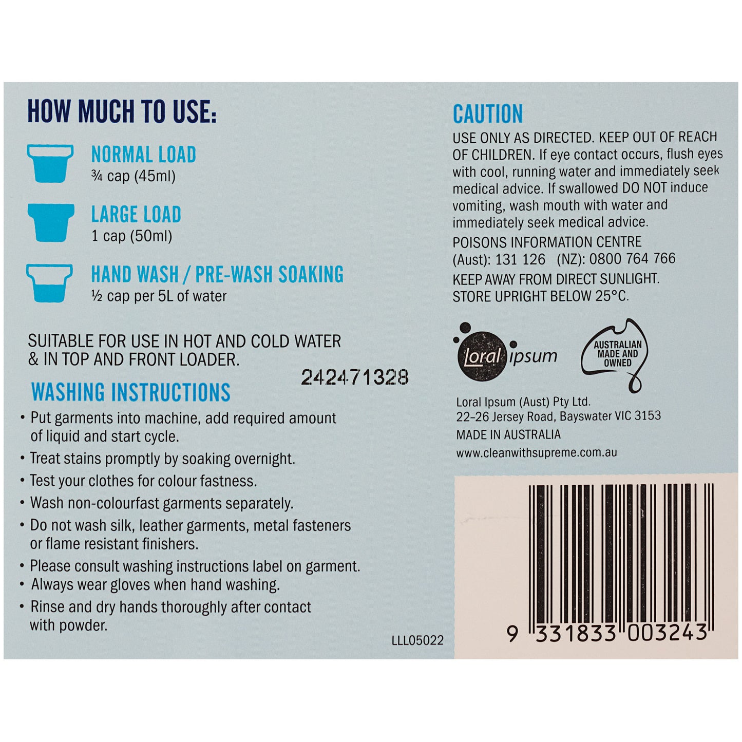 Supreme Laundry Liquid Ultra Fresh 5L