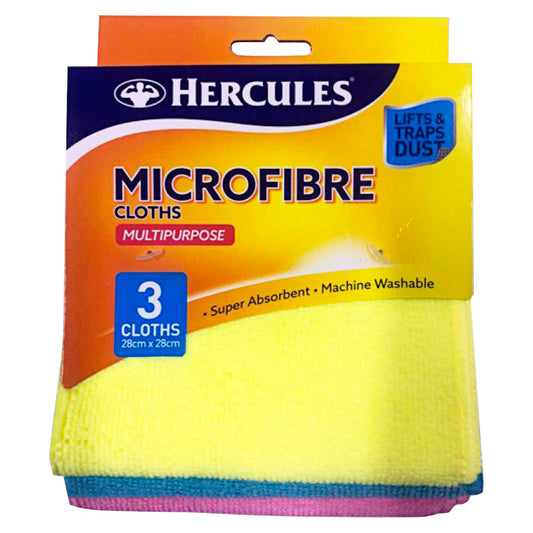 Hercules Microfibre Cloths 3pk