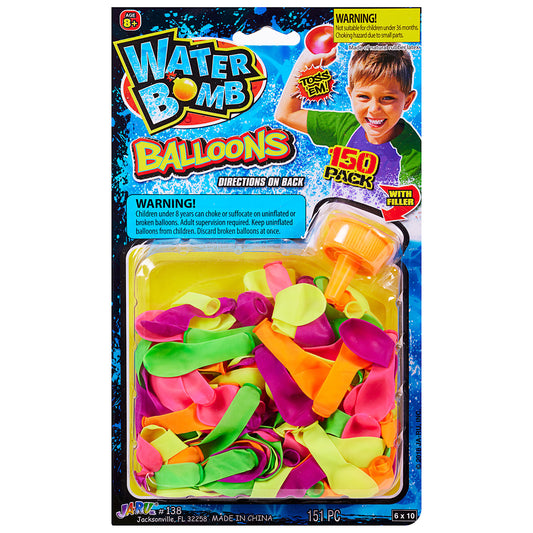 Water Bomb Balloons With Filler 150pk