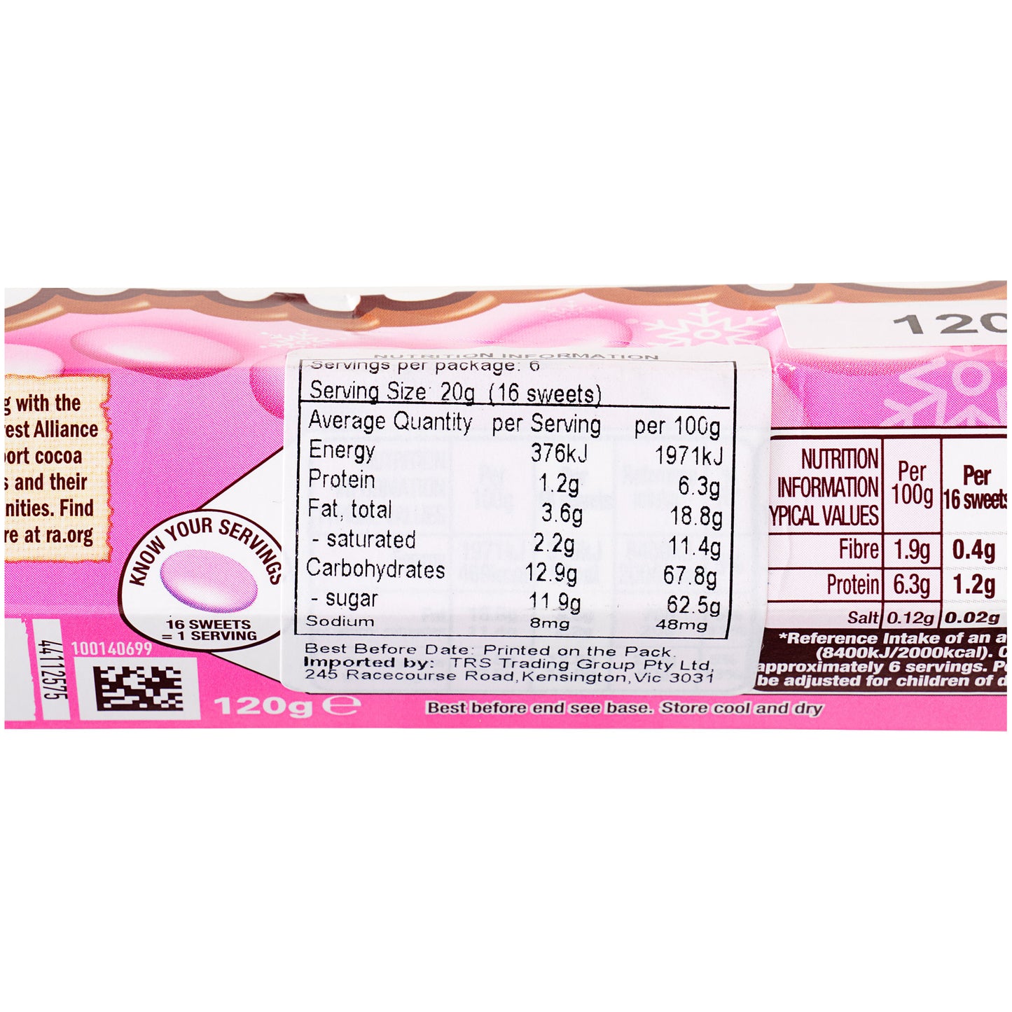 Smarties Pink Giant Tube 130g