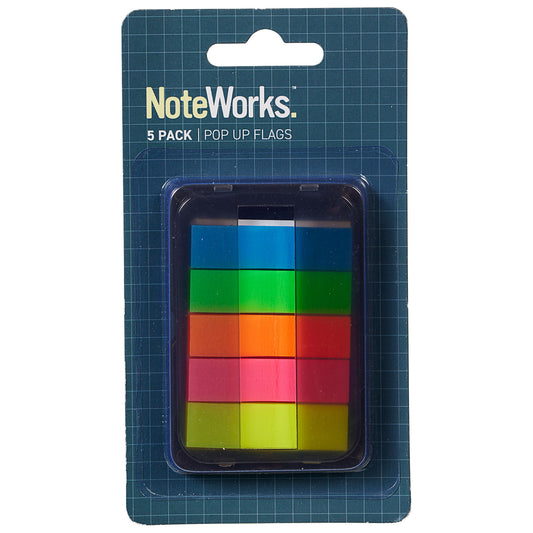 Noteworks Colour Pop Up Flags 5pk