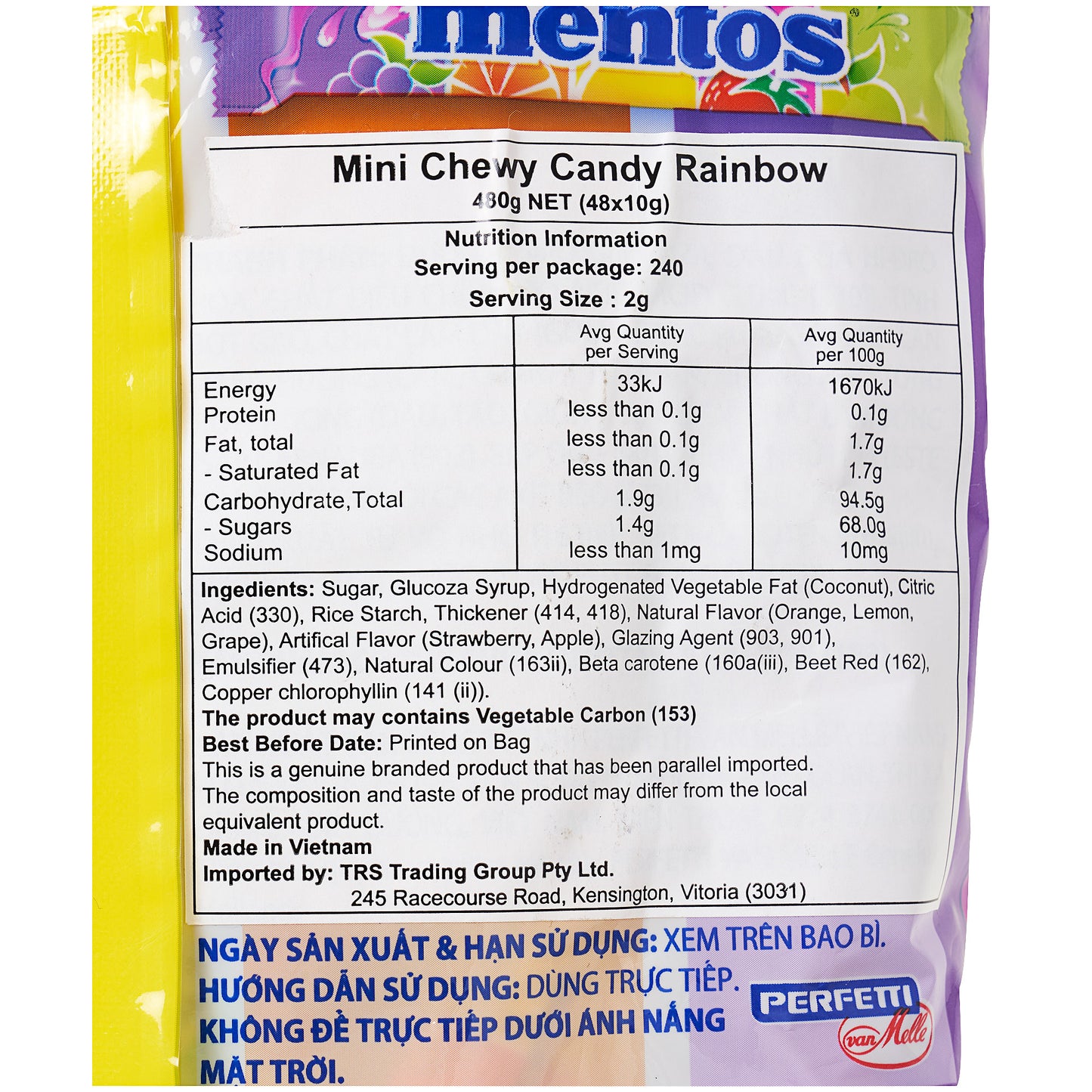 Mentos Mini Rainbow 48pk