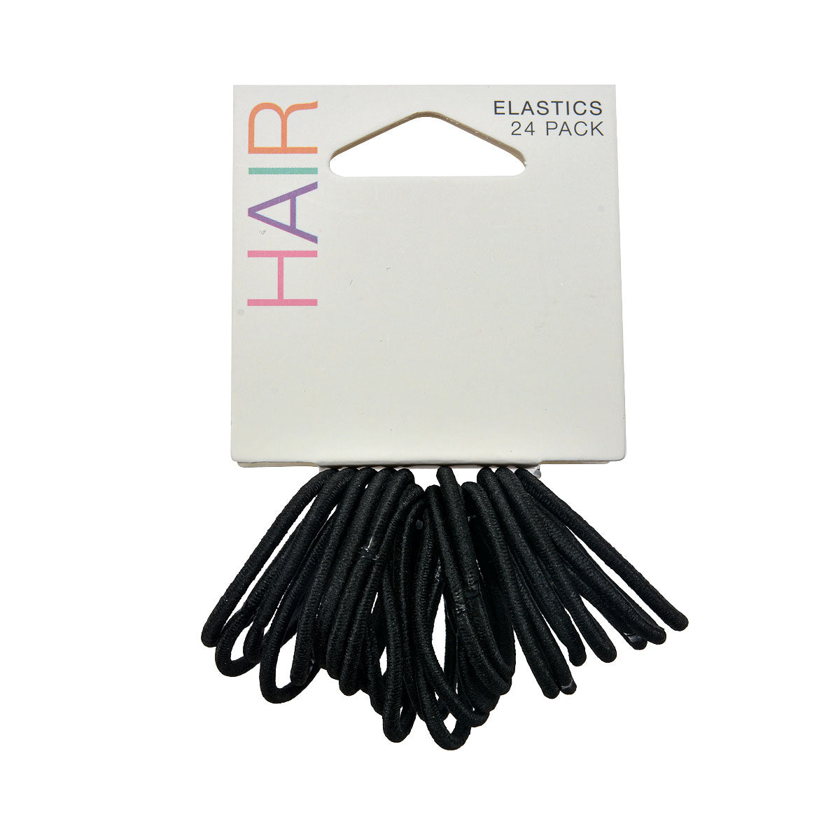 Hair Elastic Thin Black 24pk
