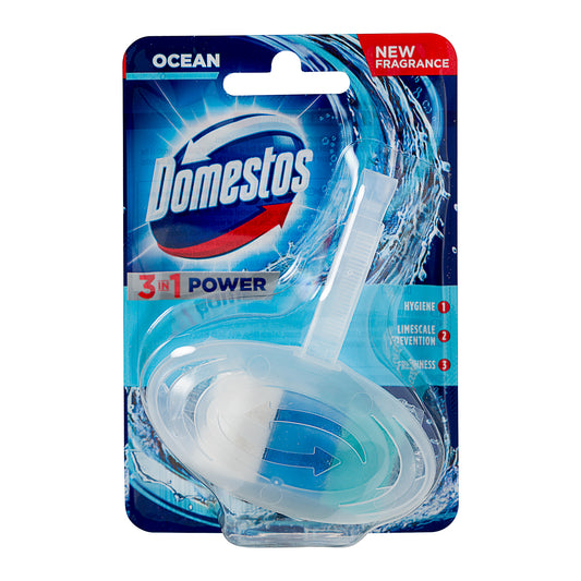 Domestos 3 In 1 Power Toilet Rim Block Ocean 40g