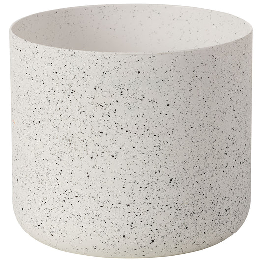 Plastic Pot White Sandstone 14x12.5cm