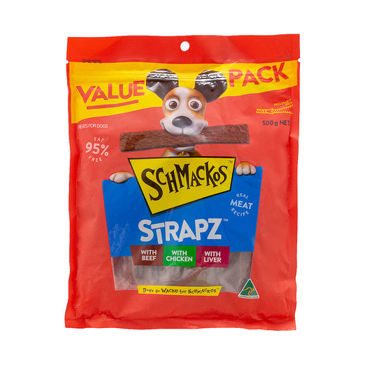 Schmackos Strapz 3 Variety Pk 500g