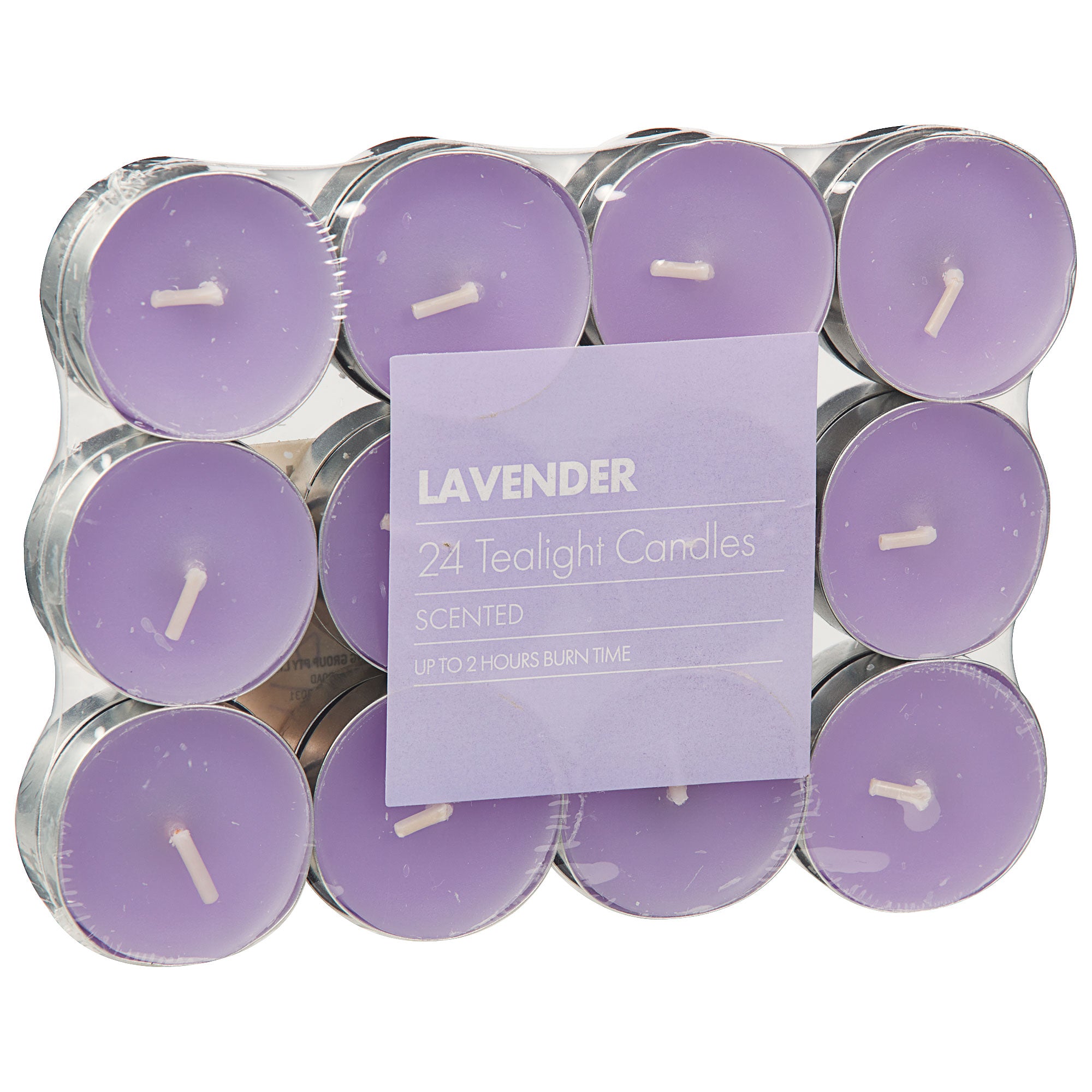 Tealight Candles Lavender 24pk The Reject Shop