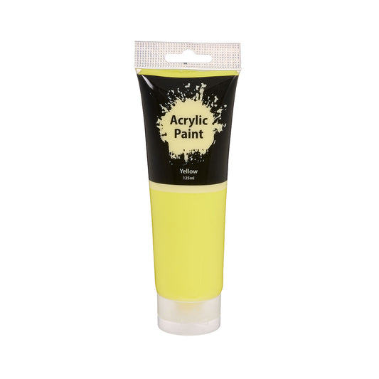 Acrylic Colour Paint Tube Yellow 125mL
