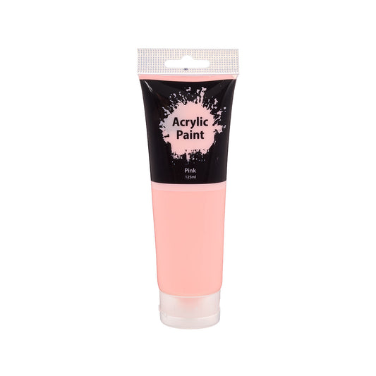 Acrylic Colour Paint Tube Pink 125mL