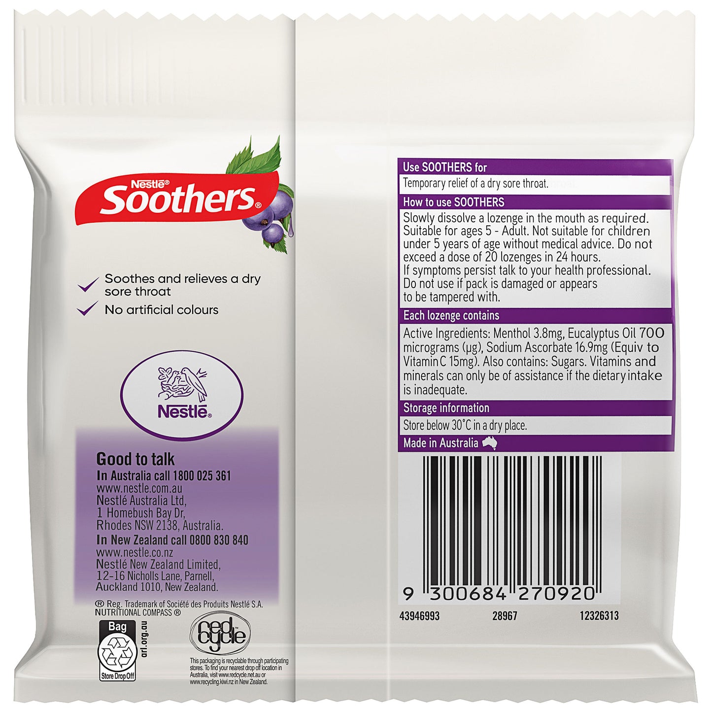 Soothers Blackcurrant Lozenges 3PK