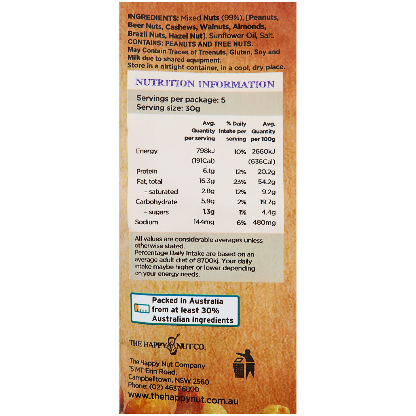 The Happy Nut Co Mixed Nuts 150g