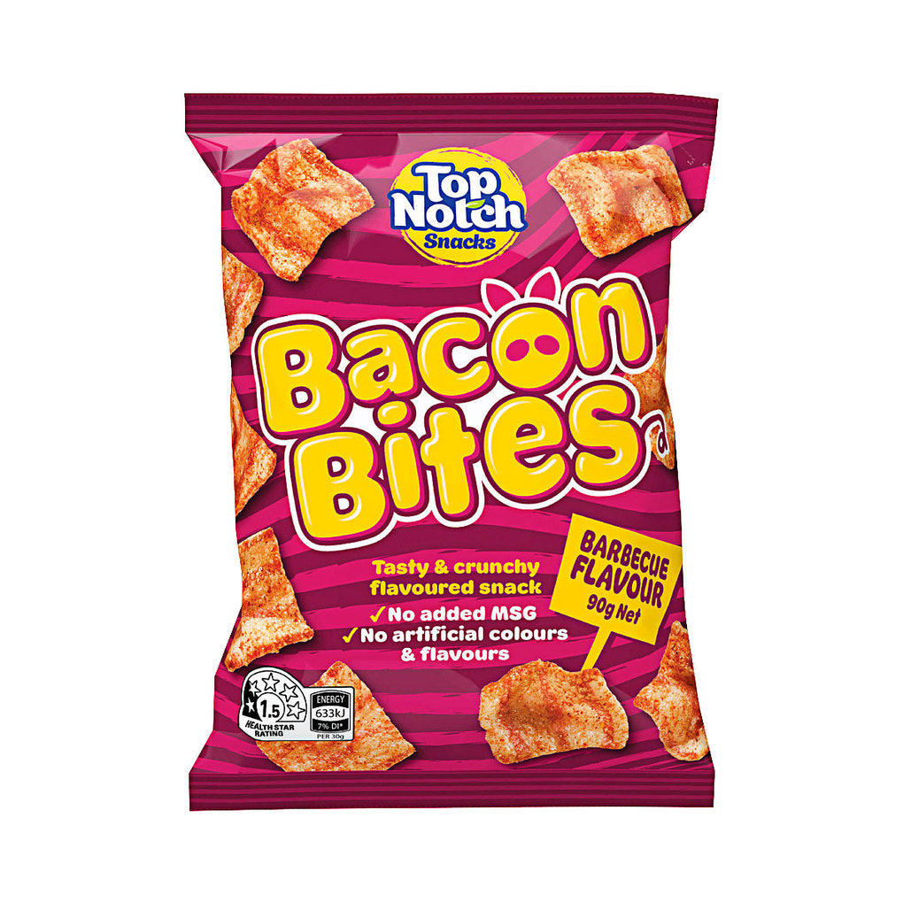 Top Notch Bacon Bites BBQ Snacks 90g