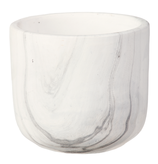 Marble-Look Cement Pot 12cm