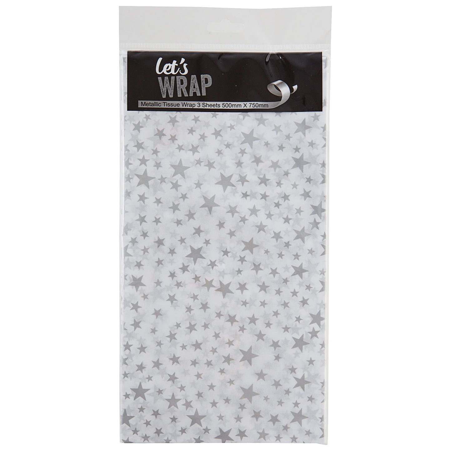 Let's Wrap Printed Tissue Paper Stars 3pk