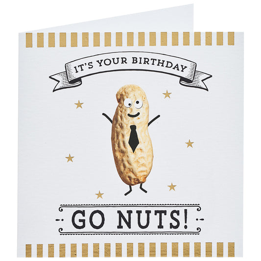 Funny Go Nuts Birthday Card