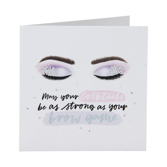 Funny Birthday Card Cocktails & Brow