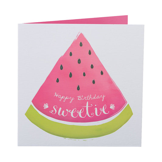 Cute Watermelon Sweetie Birthday Card