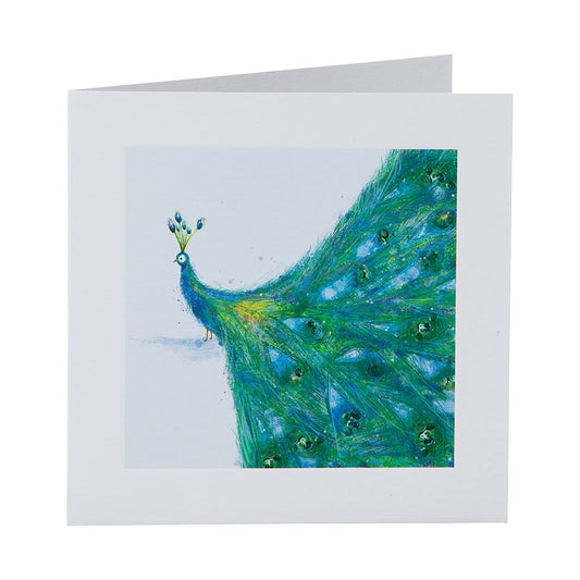 Contemporary Art Peacock Greeting Card