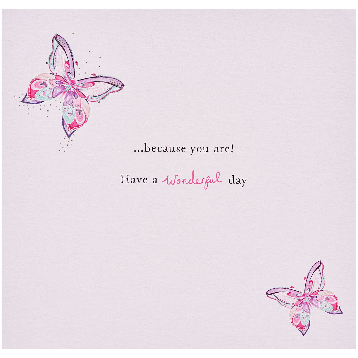 Traditional Pink Butterfly Birthday Card