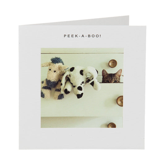 Cute Kitten Peek-A-Boo Birthday Card
