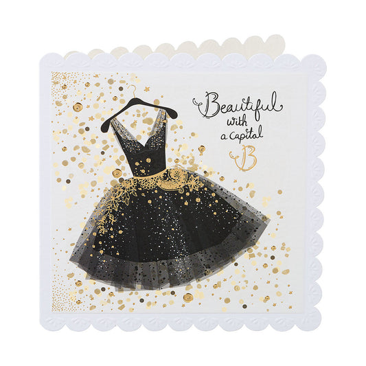 Traditional Black Dress Birthday Card