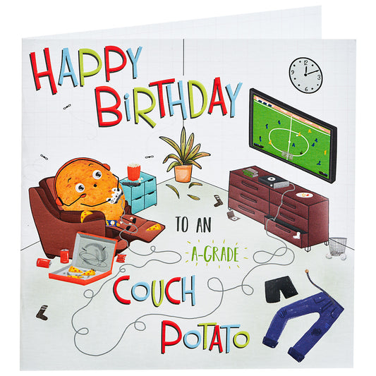Funny Couch Potato Birthday Card
