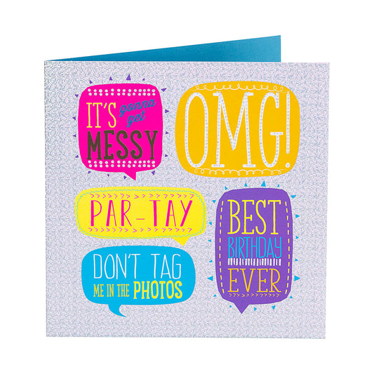 Traditional Omg Messy Birthday Card