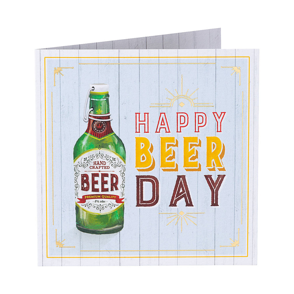 Traditional Happy Beer Day Greeting Card