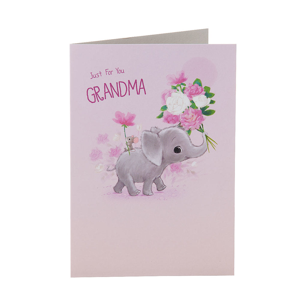 Cute Elephant Grandma Greeting Card