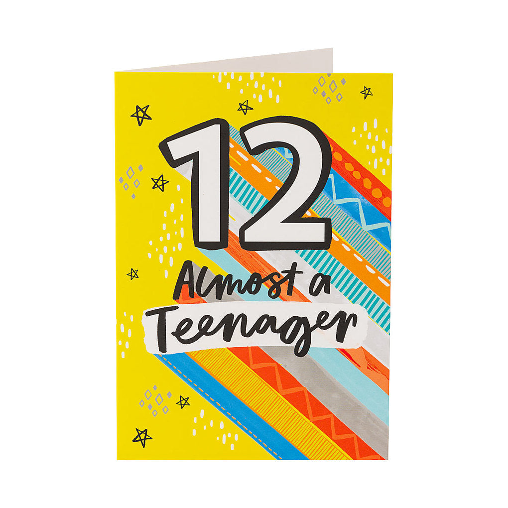 Traditional 12th Birthday Card
