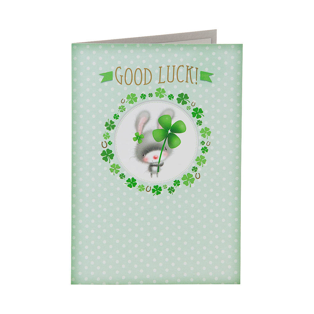 Cute Green Good Luck Card