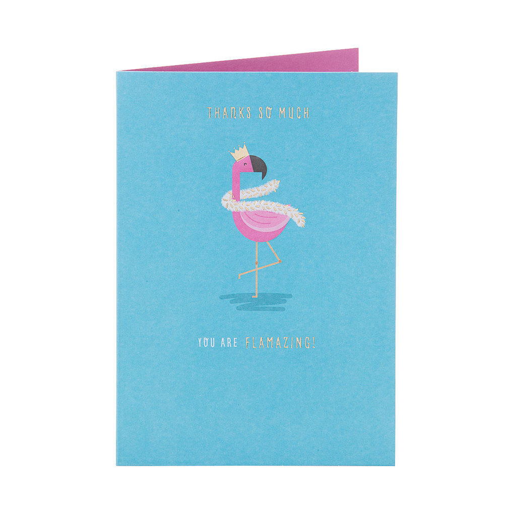 Traditional Flamingo Thanks So Much Card