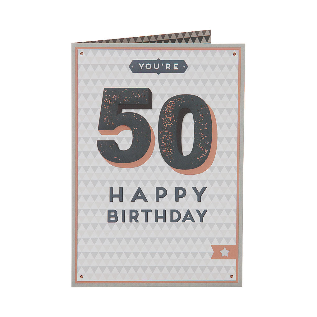 Traditional 50th Male Birthday Card