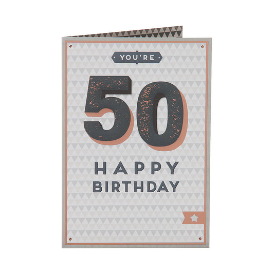 Traditional 50th Male Birthday Card