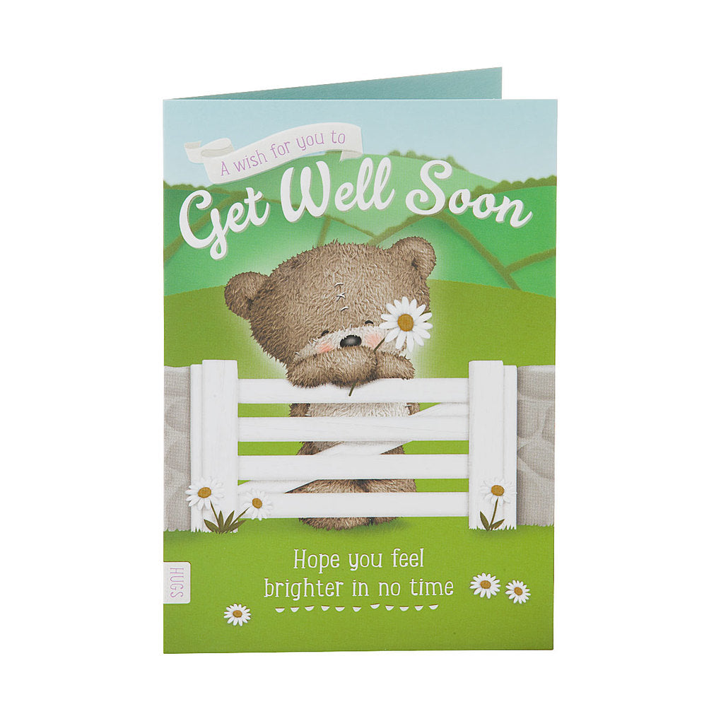 Cute Bear Get Well Soon Card