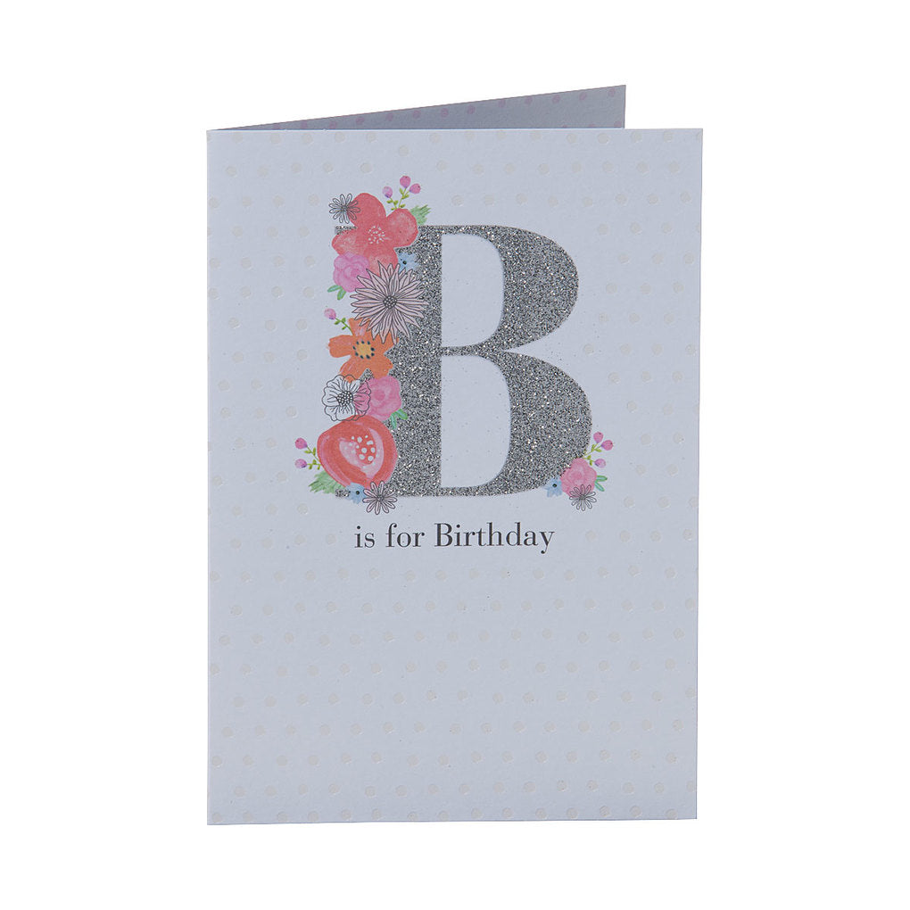 Traditional B Is For Birthday Card