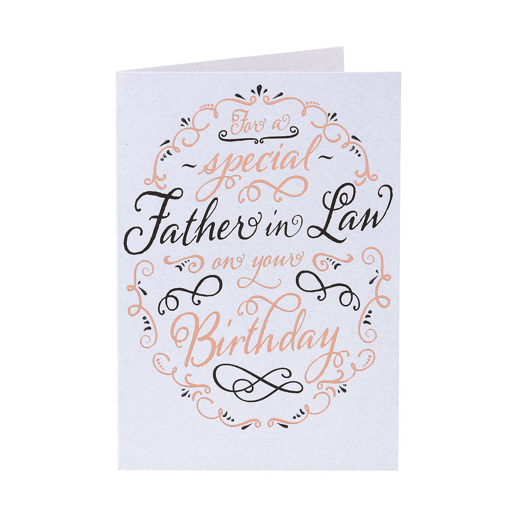 Traditional Father In Law Birthday Card