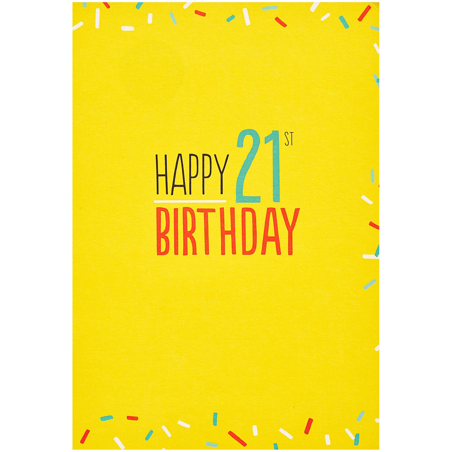 Traditional 21st Birthday Card