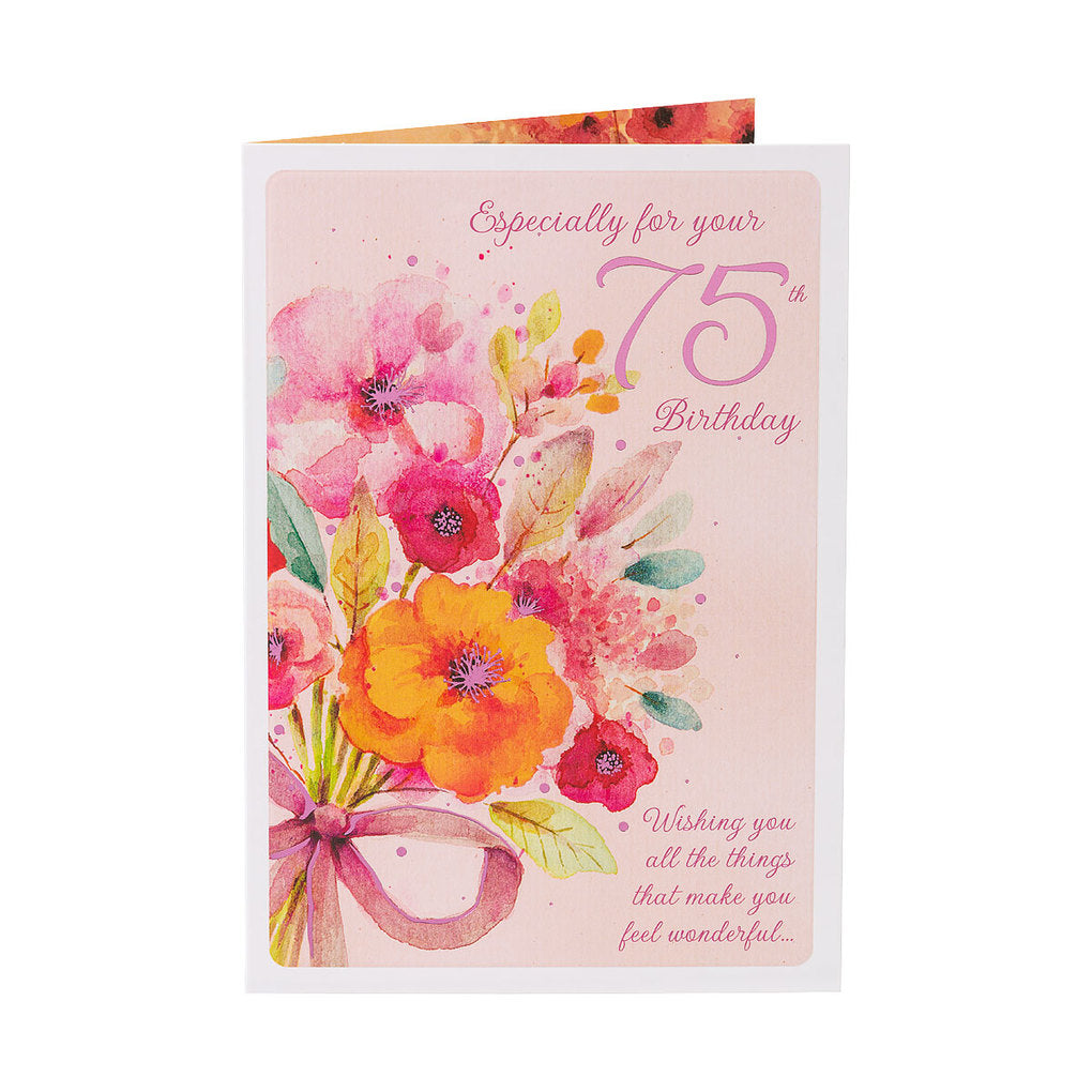Traditional Flowers 70th Birthday Card