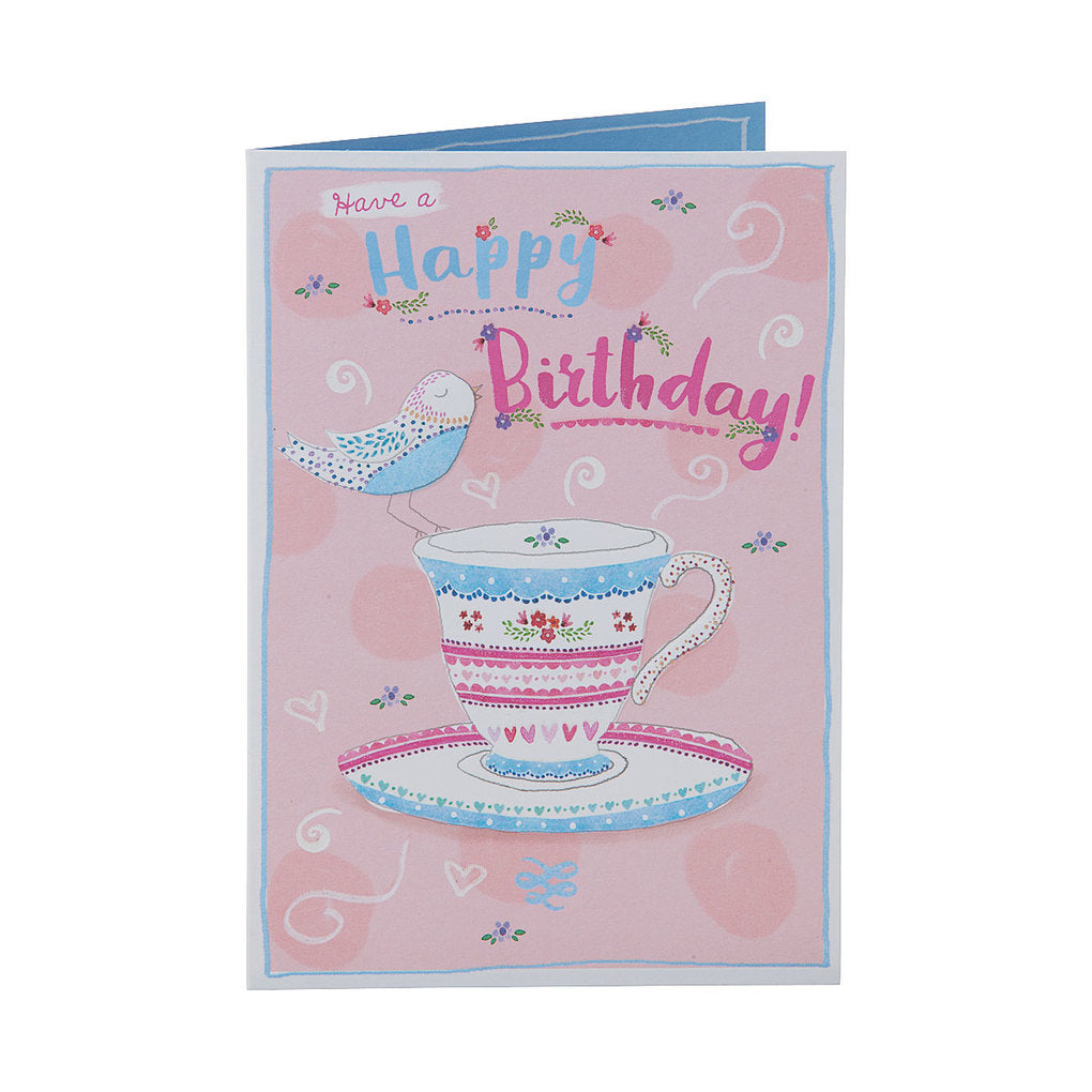 Traditional Cup Of Tea Birthday Card