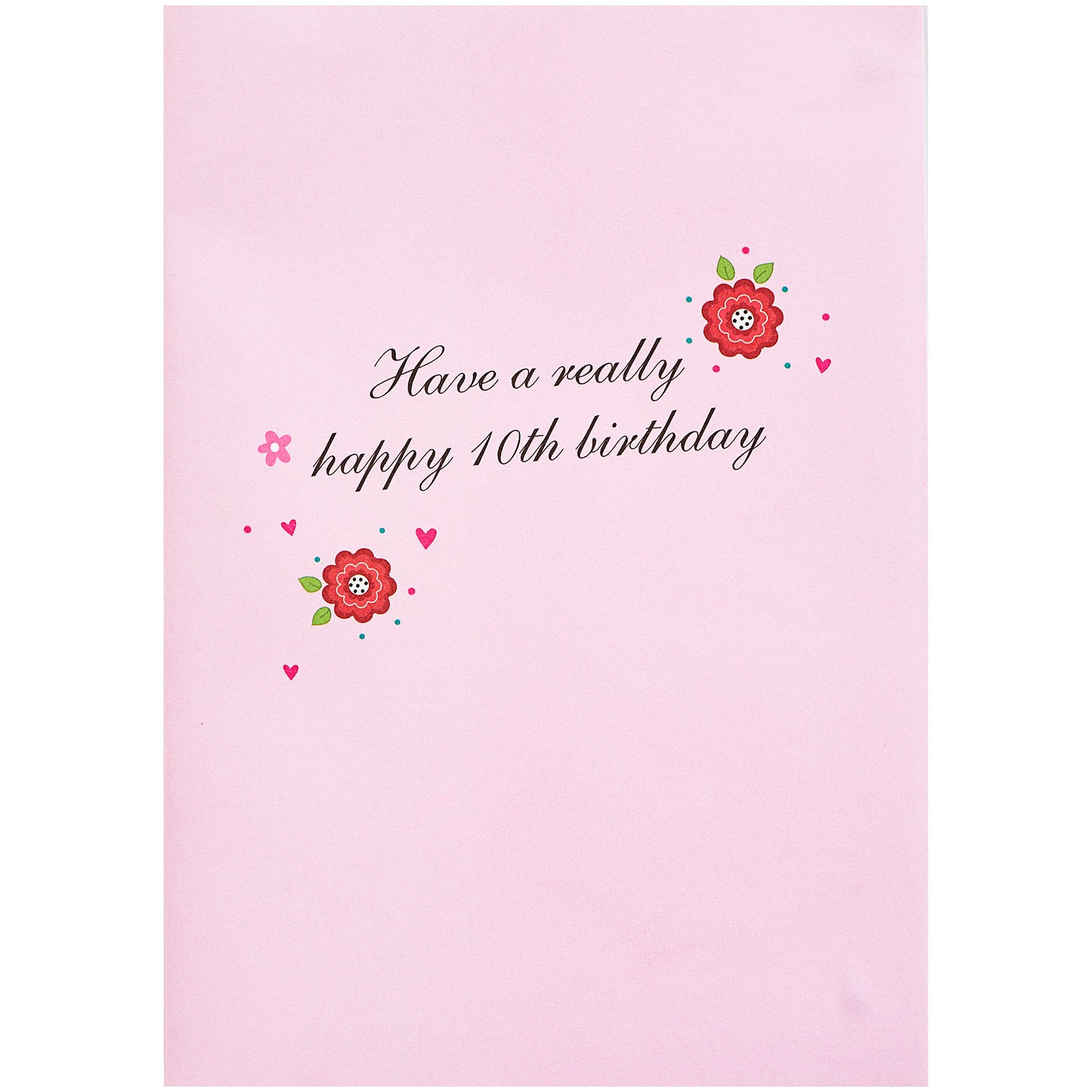 Traditional Girl 10th Birthday Card